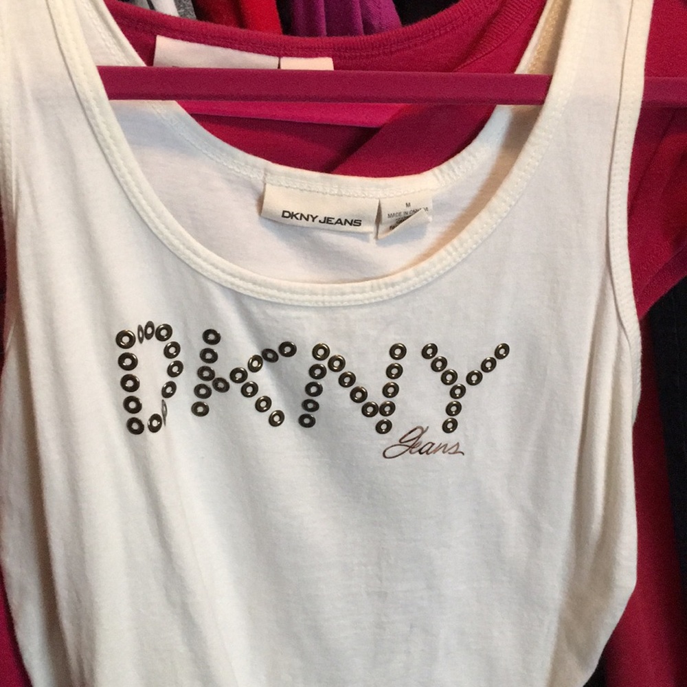 DKNY 2 Pieces- White Tank and Pink Tshirt